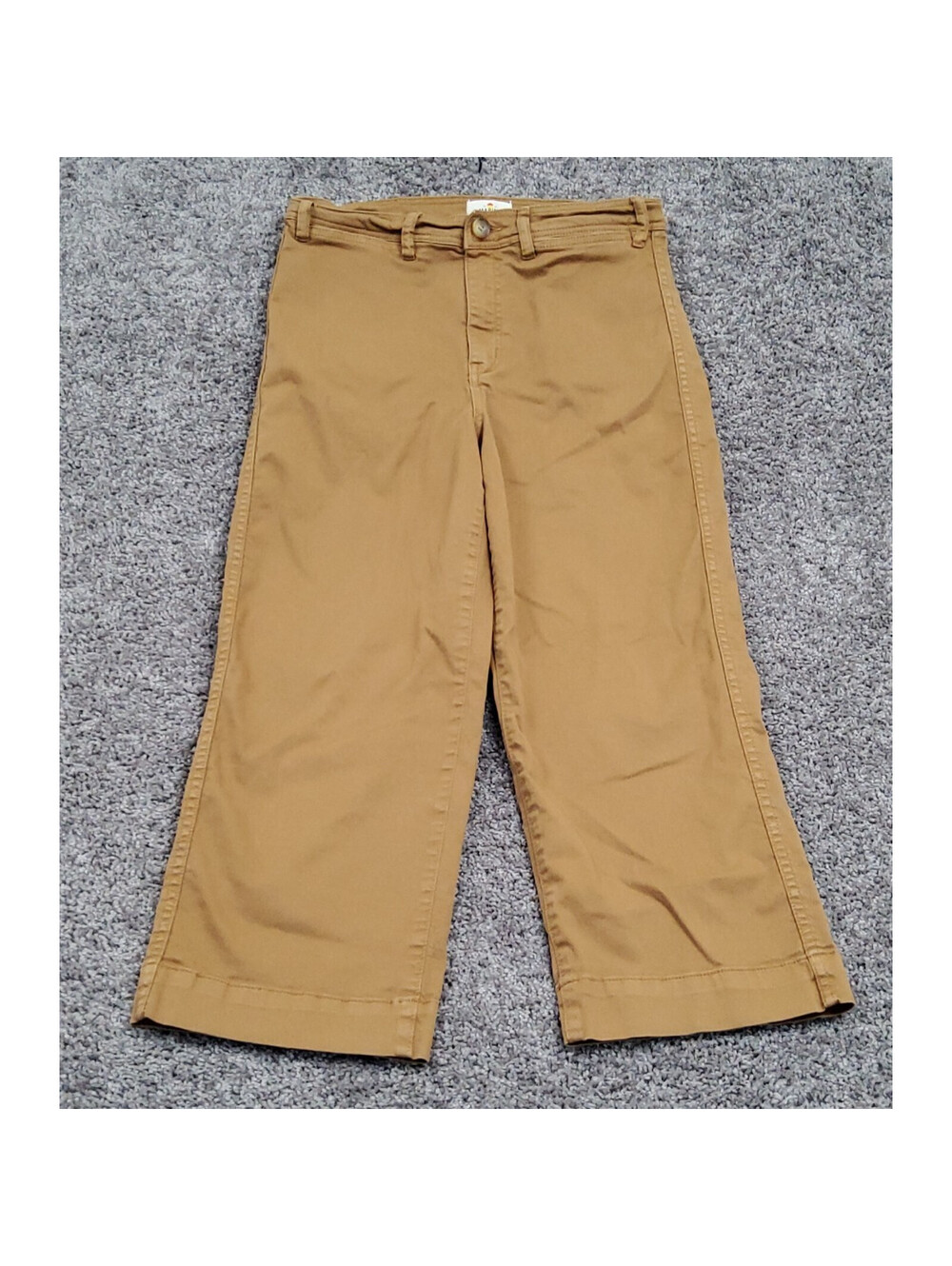 Marine Layer Wide Leg Pants Bridget Women's 8 Petite Tobacco Brown 24" Inseam